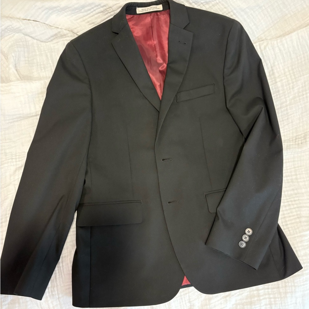 🍒 Joseph Abboud Black Blazer with Red Lining